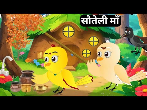 सौतेली चिड़िया माँ | Sauteli Chidiya Maa | Chidiya Wala Cartoon | Tuni Chidiya Ki Kahani | Cartoon