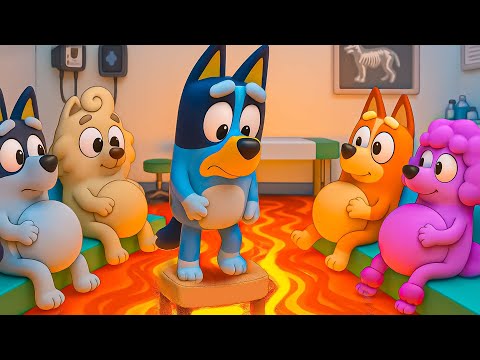 Bluey and Bingo’s Volcano Adventure!🌋 | The Floor is Lava Game | Bluey Funny Animation