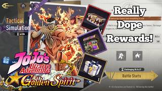 New Tactical Battle Simulation Really Cool Rewards! | JoJo's Bizarre Adventure: Golden Spirit