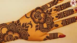 Mehndi design arabic style | New mehndi design | Easy stylish back hand mehndi design | Mehndi