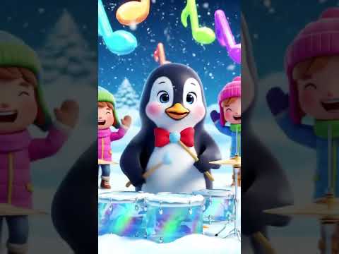 Penguin Drums on Ice — Coolest Beat Ever! 🧊🐧🥁 #Shorts