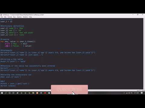 Python Tutorial #15: Dictionaries (2)