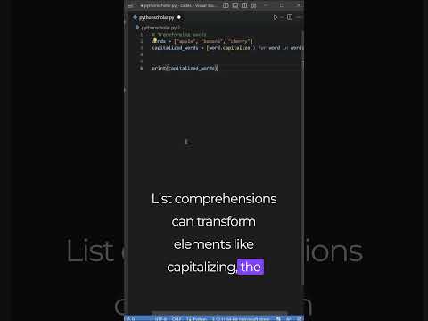 Practical Uses for List Comprehensions #python #coding #programming