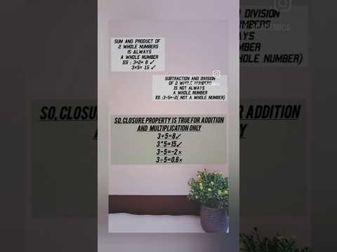 Closure property of whole number|#learningisfun #musicallearning