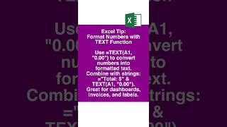 Use TEXT for Custom Number Displays! #excel #reports