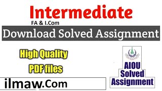 Commercial Accessories Code 1346 AIOU Assignment Spring 2023