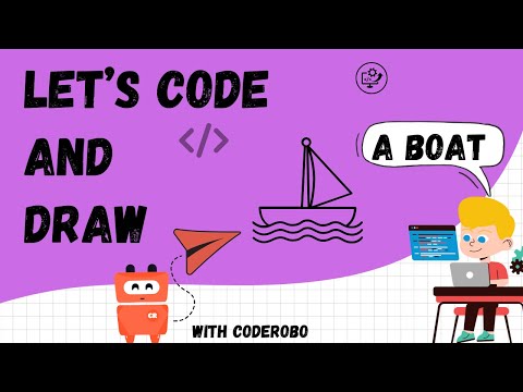 Virtual Robot Drawing Tutorial for Kids (Step-by-Step) | Boat