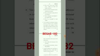 ignou BEGAE-182 JUNE 2023 Question Paper || #begae182 #ignoupreviousyearquestionpaper #ytshorts