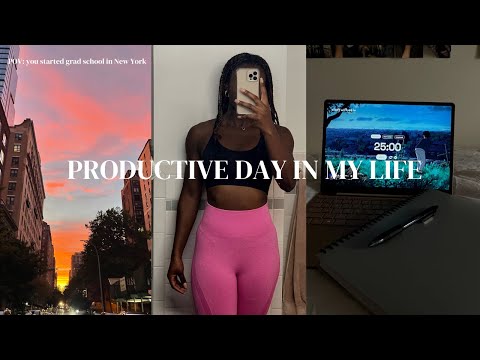 6 AM Productive Day In My Life As  an Ivy League Grad Student | NYC fall, studying, gym