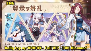 Legend of Almia Idle Private Server - Daily top up 10000¥ - Full VIP - 30K Diamond ( X7Game )