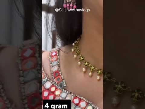 Latest pearl stone necklace design #yt #shots #new #trending #subscribe @Saishwethavlogs