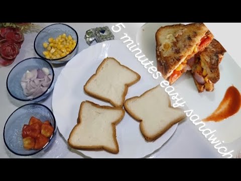 Double decker sandwich🥪😋 | 5 minutes easy recipe |