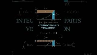Integration by Parts Visualized | ln x | Integral Calculus #math #physics #shorts #fypシ゚viral