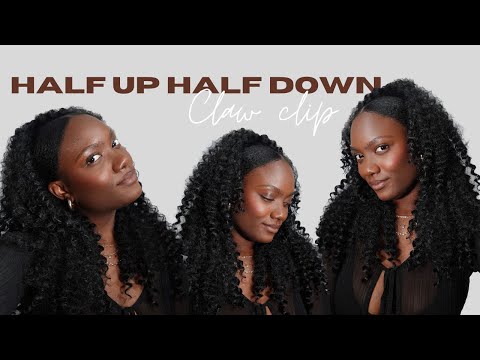 HOW TO: EASY CURLY CROCHET  CLAW CLIP HAIRSTYLE ( tiktok trend)