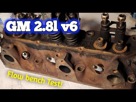 Chevy 2.8/3.1/3.4 V6 iron head flow numbers with port work!