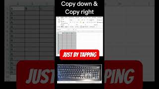 Excel basic copy down and copy right. #exceltips #excelbeginners #exceltutorial #dataanalytics