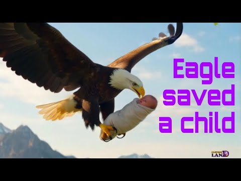Eagle seved a child | abandoned child |  eagle left child | friendship of a child with an eagle
