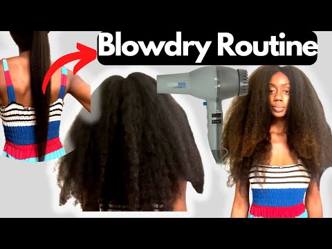 How I Safely Blow Dry LONG, THICK Natural Hair, Less Breakage