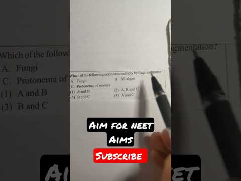 Neet based biology question fragmentation organism example #neet #neetshorts #neetquestions