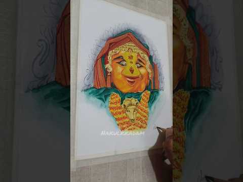 Mahurgad renuka mata painting #mahurgad  #renukamata  #renukadevi