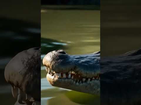 Viral Alligator ain't getting no lunch! #viral #lion #hippo #animals