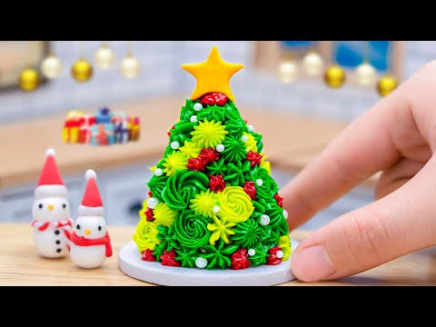 Perfect Miniature Christmas Cake Ideas 🎄 Satisfying Christmas Tree Cake Decorated By Mini Tasty
