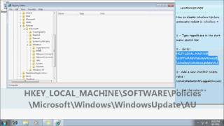 Windows Update : Disable Windows Update automatic reboot in Windows 7 - LearnNGo.com