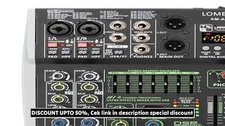 Lomeho 48V 99 DSP Effects Mixing Console Podcast 4 6 Channels Sound Table Audio Mixer Blue