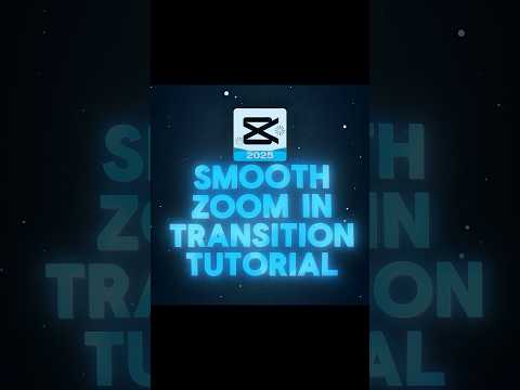 Smooth Zoom In Transition Tutorial 🤩 | Capcut Tutorial | #capcuttutorial #capcut