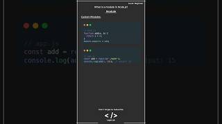 Node.js Interview Question: Module #nodejs #nodejstutorial #javascriptinterview #javascript