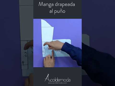 Manga Drapeada al puño #acoldemoda #sewing #costura #patternmaking #patronaje #confección