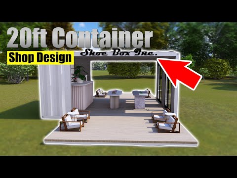 DIY 2x20ft Container Shop Plans - Shoe Box Inc - Customizable Retail Space