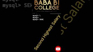 SQL Query to Find Second Highest Salary Using MAX() and Subquery | SQL Interview Question