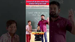 Connect all the dots with4 lines, without lifting the chalk / innovative ideas #education #iqtest