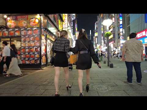 Night Walk in Tokyo, Japan Walking in Shinjuku Kabukicho Red Light District Tour 夜の大久保公園・新宿歌舞伎町をお散歩！