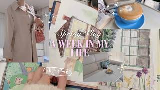 Cooling down this summer with my breezy "Spring Vlog"🌸aesthetic korean cafe, Yeonnam-dong, Korea