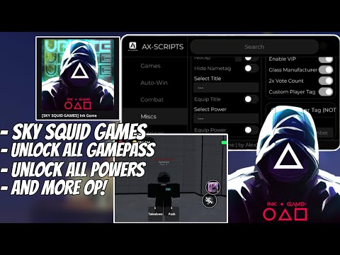 🔥INK Game Script Updated – Jump Rope + Unlock All Gamepasses & Powers | Sky Squid Games (pastebin)