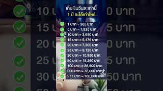 วิธีการออมเงินภายใน 1 ปี #youtube #youtubeshorts #ออมเงิน