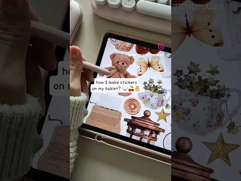Creating STICKERS on SAMSUNG Tablet ✏️ Adding Stickers Using Samsung Notes App Tutorial 🤍🧸