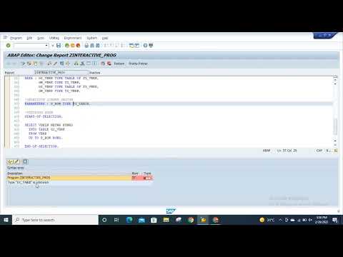 REPORT IN SAP ABAP - Interactive Reports | Interactive Report in SAP ABAP | #SAPABAP