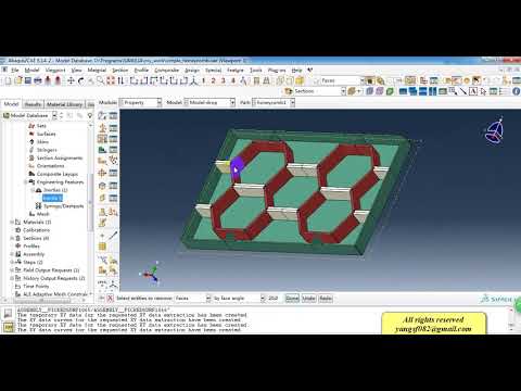 ABAQUS Step By Step Impact of honeycomb structure box