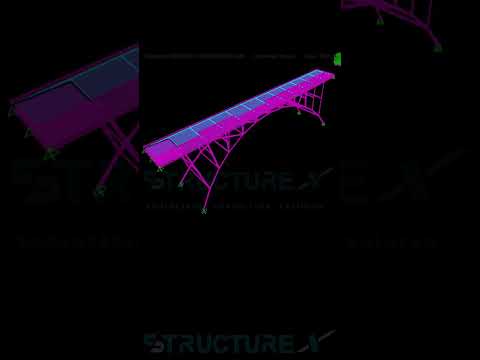 Moving load analysis of arc truss bridge Introducing//More Infor. Visit www.structurex.live #shorts
