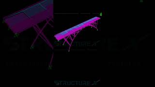 Moving load analysis of arc truss bridge Introducing//More Infor. Visit www.structurex.live #shorts