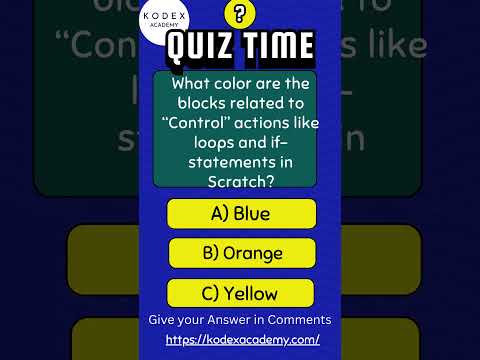 "Level Up Your Scratch IQ! 🧠 Fast Quiz Challenge #KodexShorts #scratch #education #quiz #codeblocks