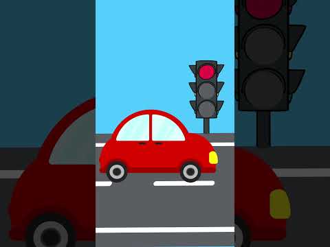Vehicles must stop at red lights. #vehicles #wheelsonthebus #cartoon