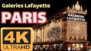 Paris, France 🇫🇷  Galeries Lafayette (luxury shopping mall) 4K Walking Tour