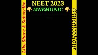 MNEMONIC NEET 2023 #shorts #viral #youtubeshorts #mnemonics #neetmnemonics #neettricks #neet #trend