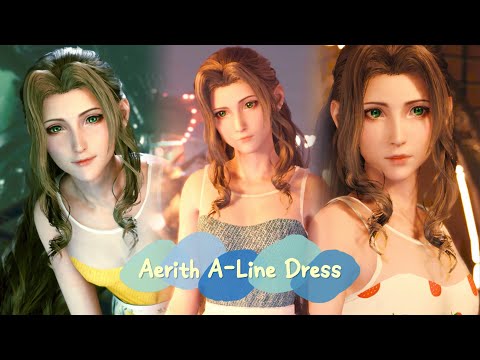 [FF7R]Aerith A-Line Dress mod showcase