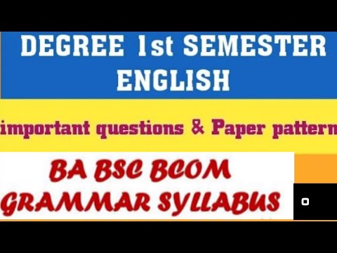 NEP SYLLABUS 1st Year MODEL ENGLISH QUESTION PAPER WITH GRAMMAR IN KANNADA