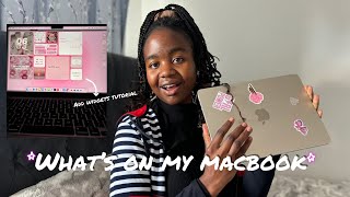 What's on my MacBook Air| How to customise MacBook| Color Widgets Customisation Tutorial (aesthetic)
